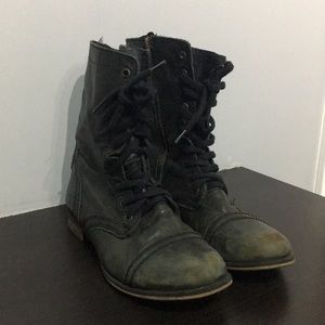 Steve Madden highly distressed boots